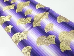 縞に青海波模様織出し踊り帯